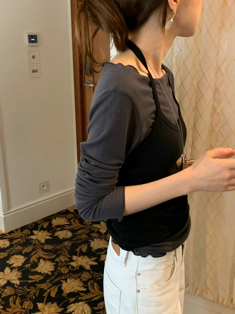 Log holter sleeveless tee