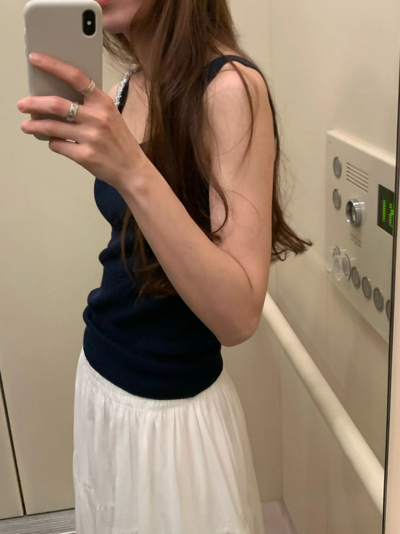 Organic linen sleeveless knit