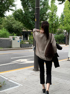 Balloon mohair knit