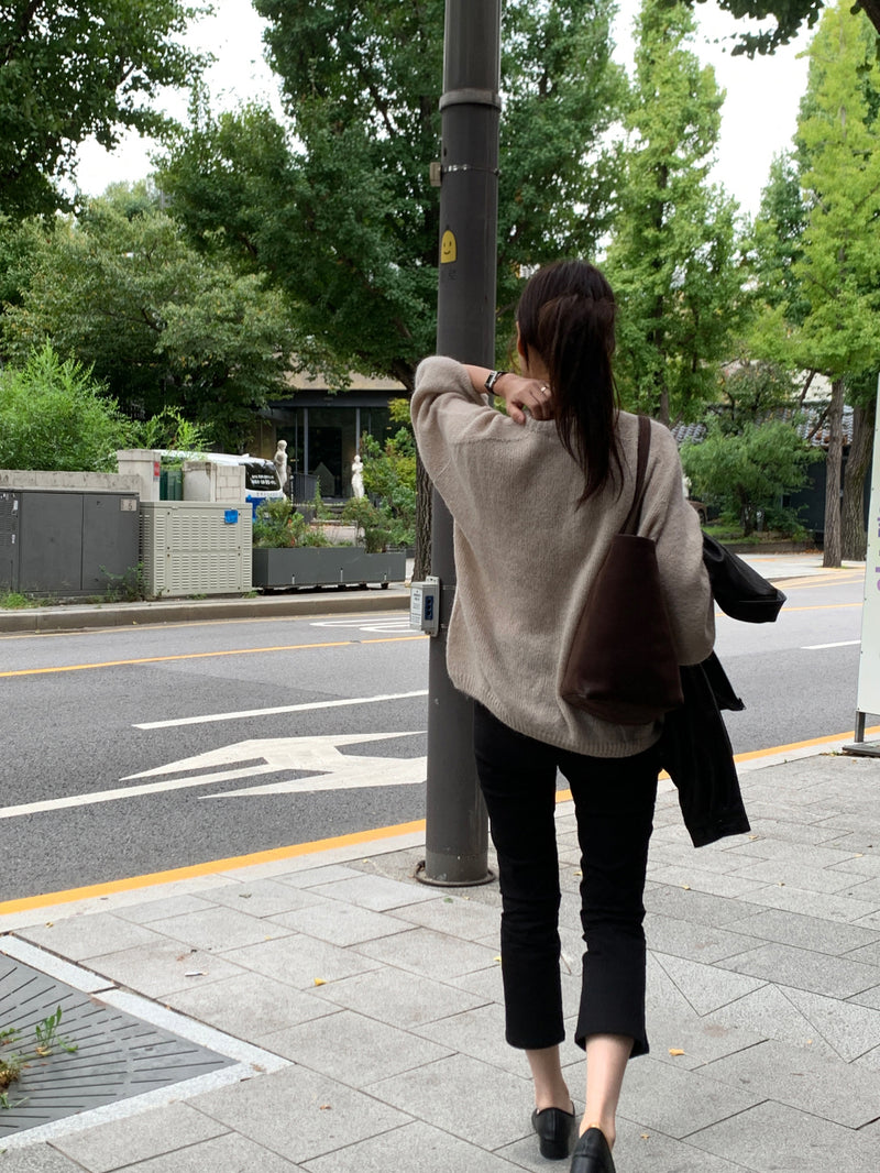 Balloon mohair knit