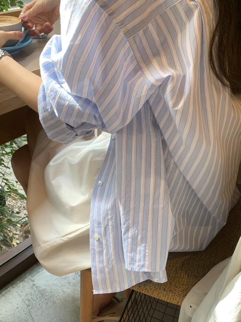 [Instock] River stripe shirt