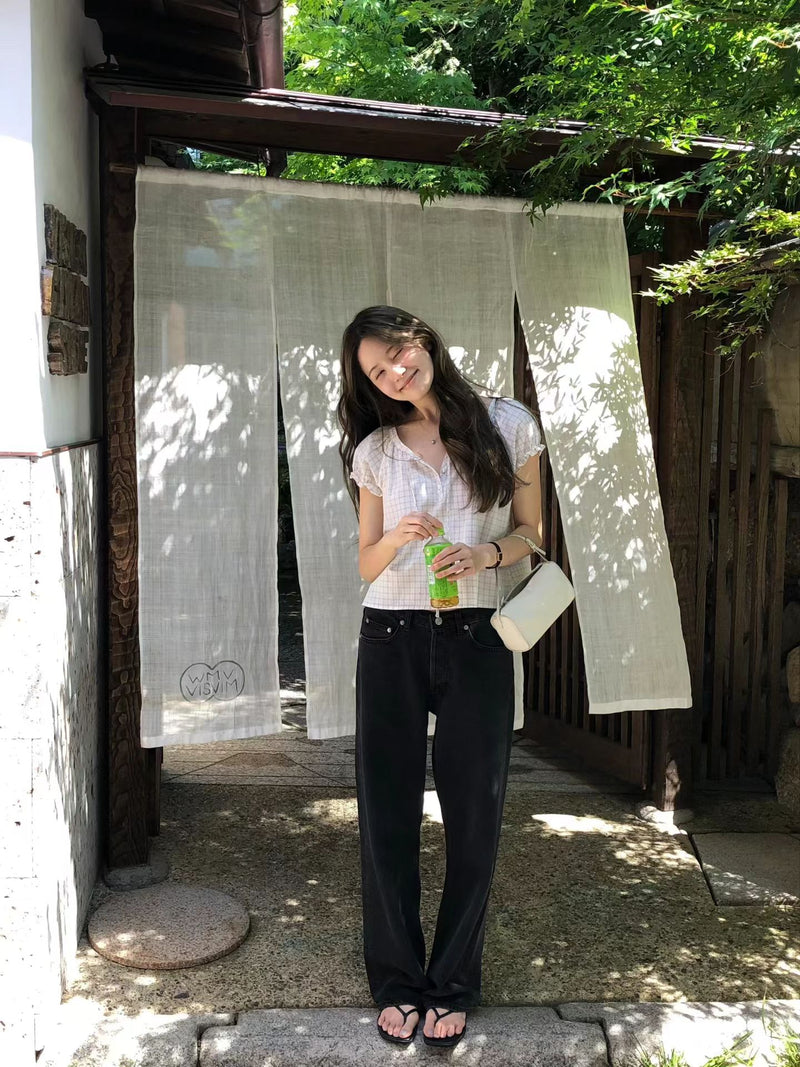 Summer washing black denim