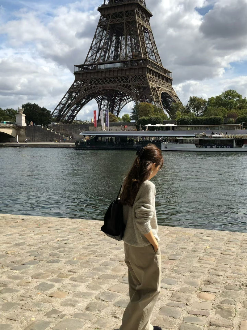 Fine alpaca round knit