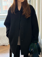 Handmade cony cashmere raglan coat