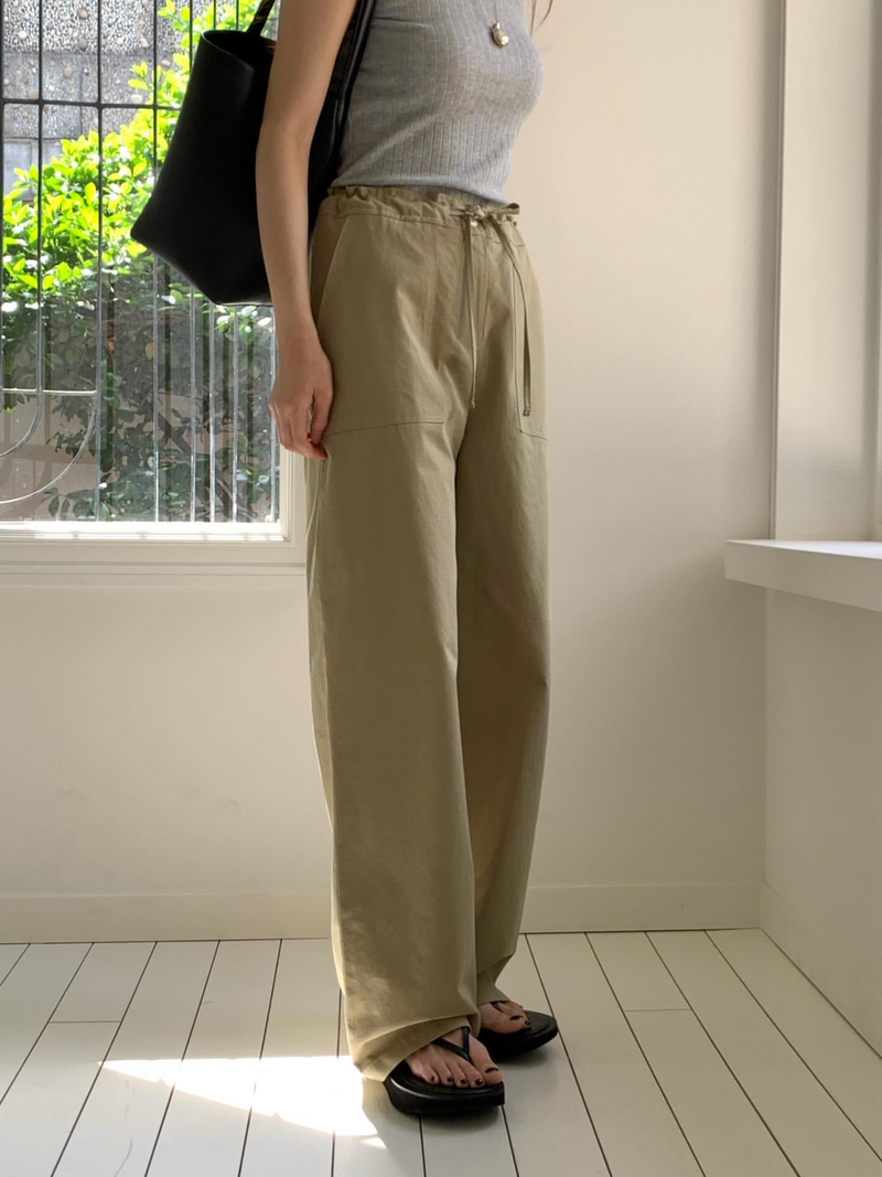 [sale] Pocket washing pants (khaki beige)