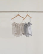 [Instock] Flower ribbon blouse (ivory)
