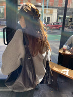 Raglan hoodie knit