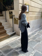 Wool maxi slacks