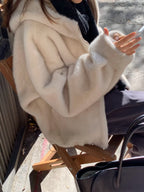 Minc hood fur zipup jacket