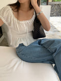 Ribbon smoke blouse