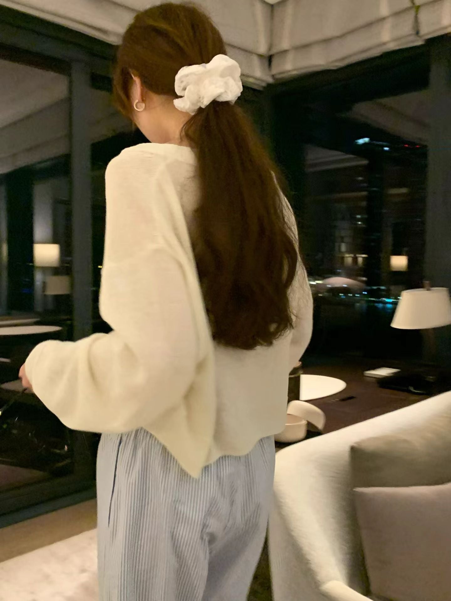 Paper sheer cardigan