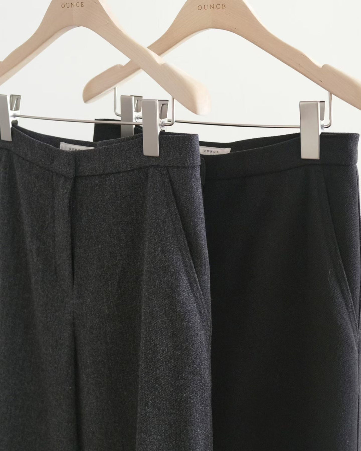 Wool maxi slacks
