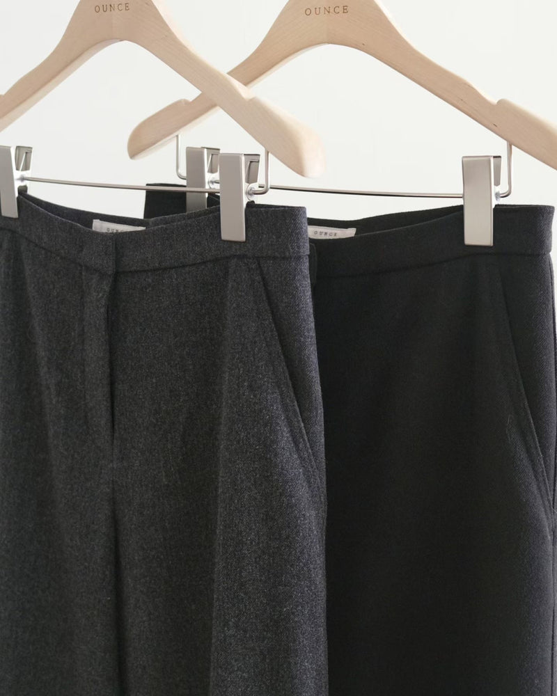 Wool maxi slacks