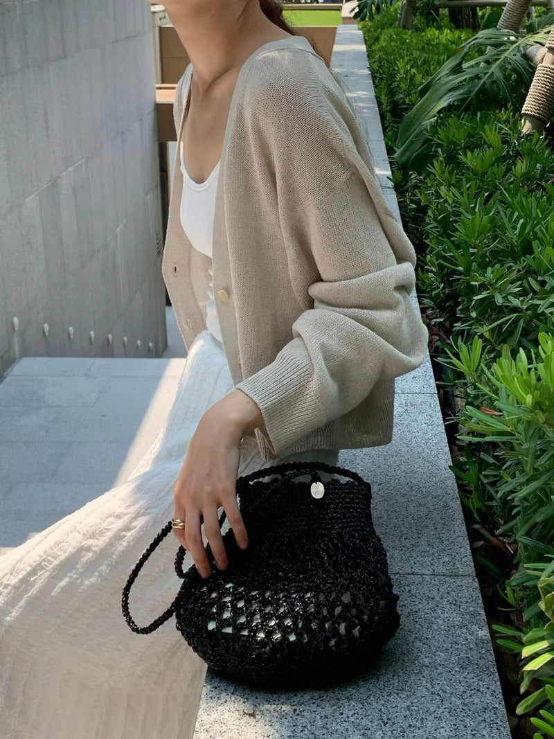 Paper sheer cardigan