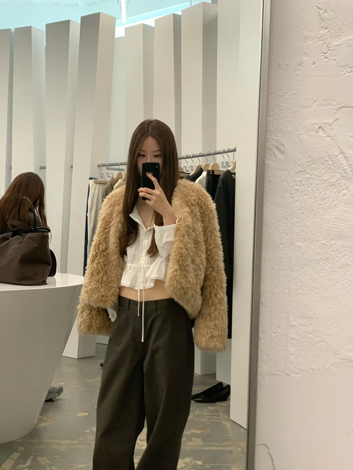 Hairy fur jacket