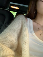 Grain mohair cardigan
