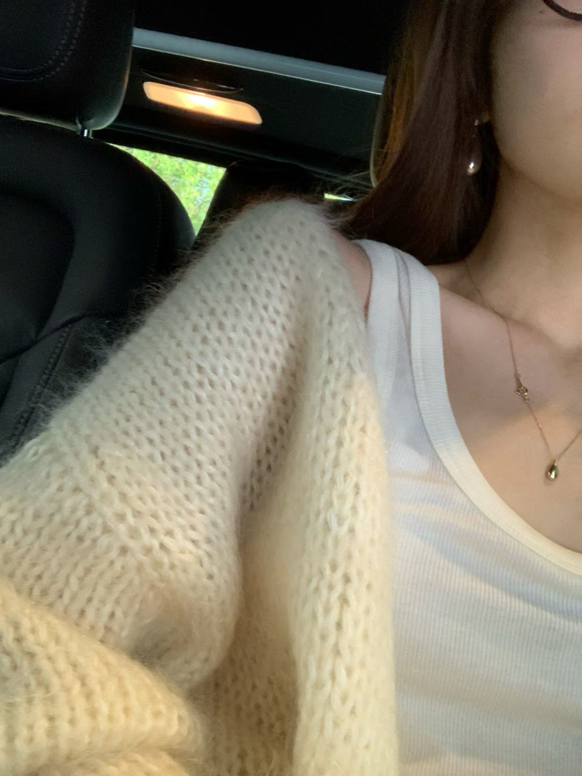 Grain mohair cardigan