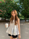 Pure shirring blouse