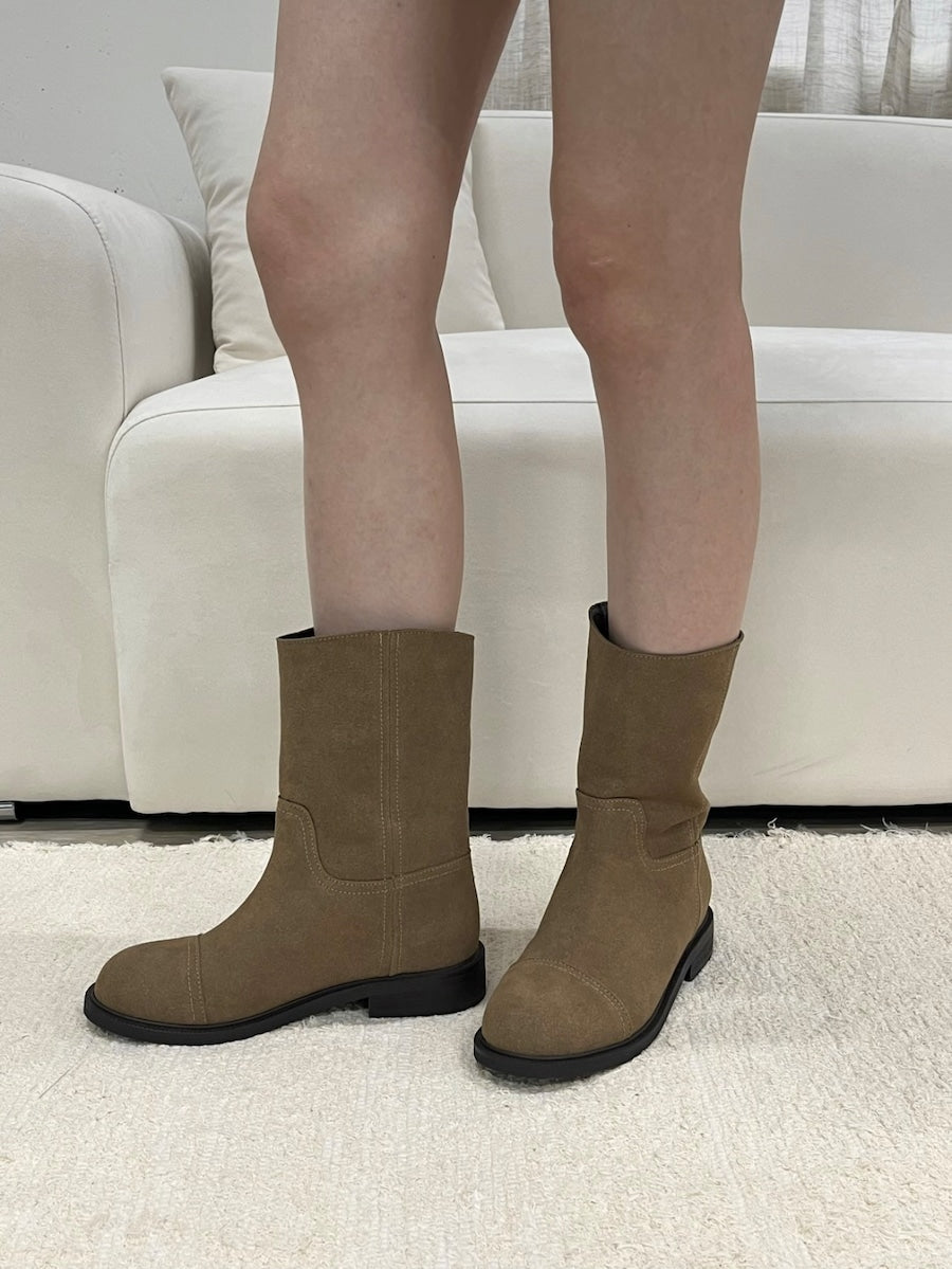 Bow round middle boots