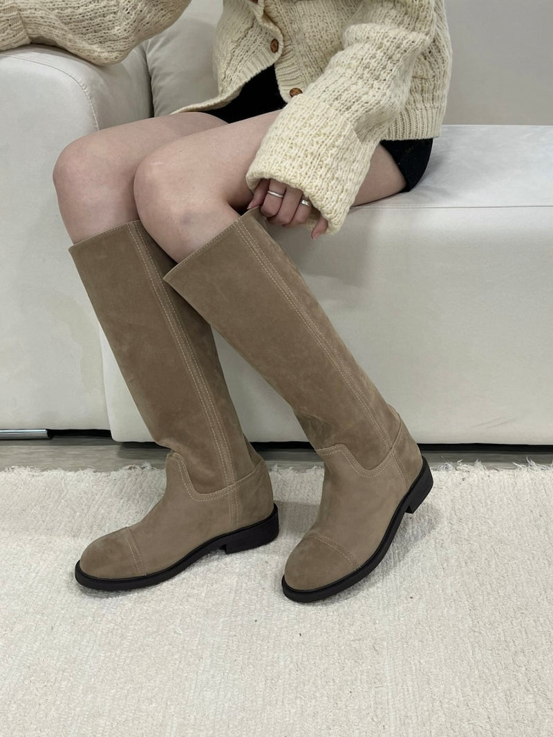 Bow round long boots