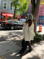 Handmade hoodie cashmere duffle coat