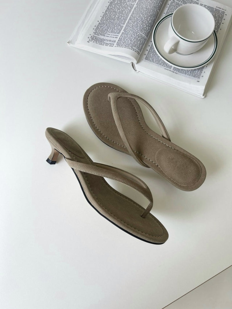 [sale] Velvet strap mule (24.5)