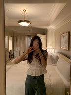 Ribbon smoke blouse