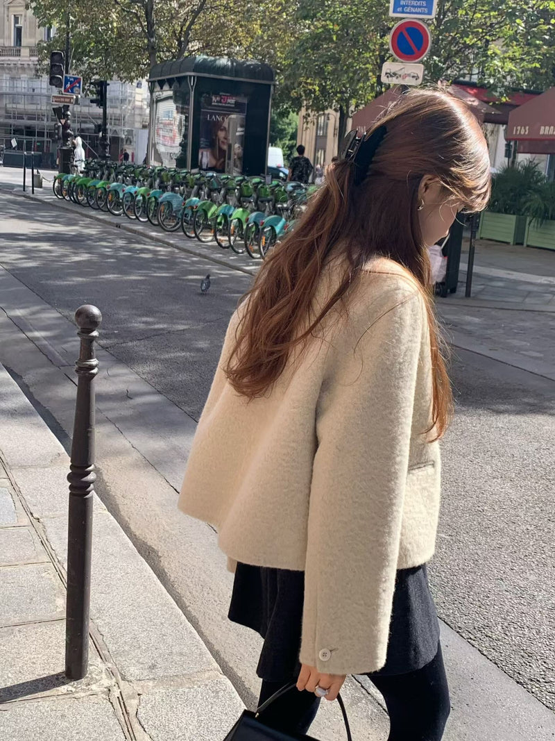 Handmade alpaca short jacket