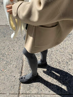 Handmade hoodie cashmere duffle coat