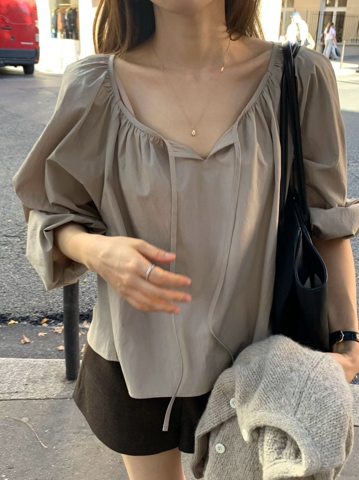 Rama wool round cardigan