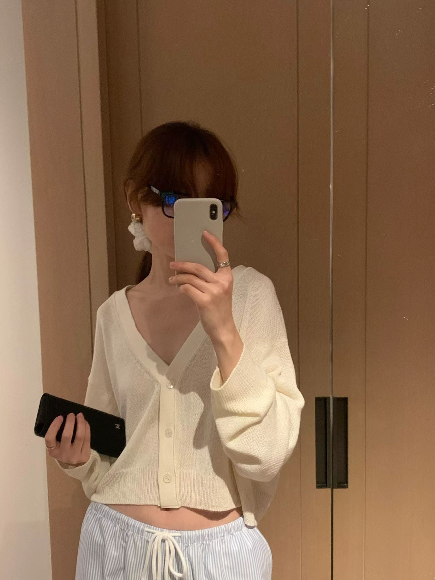 Paper sheer cardigan