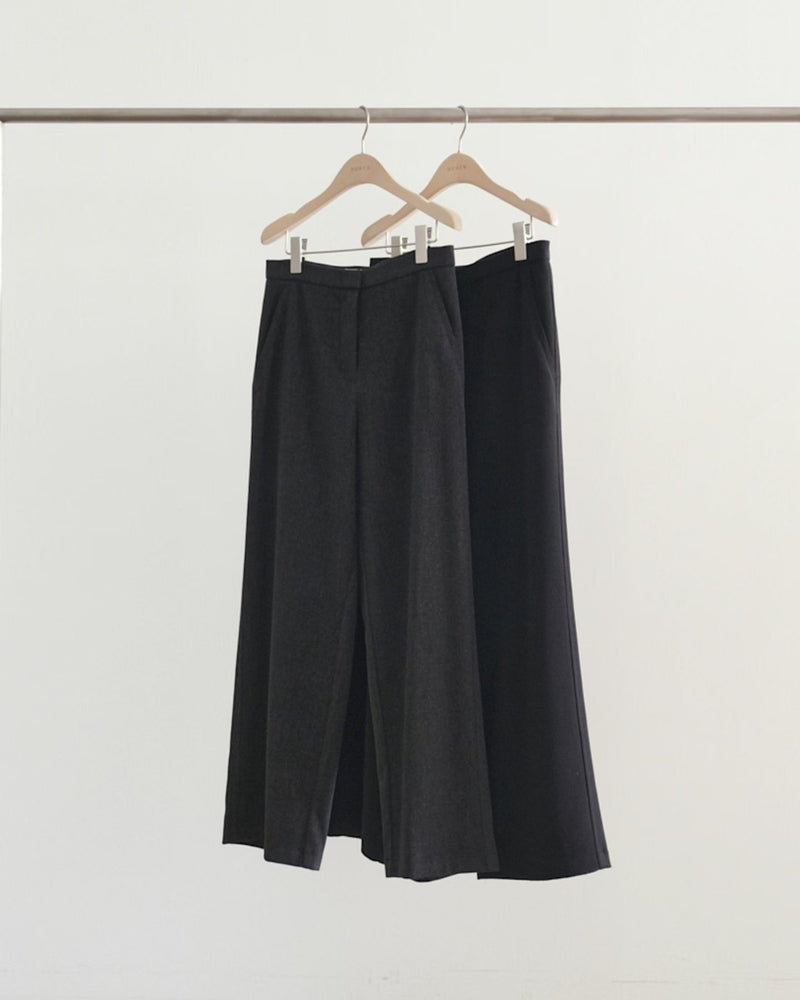 Wool maxi slacks