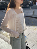 Wave lace blouse