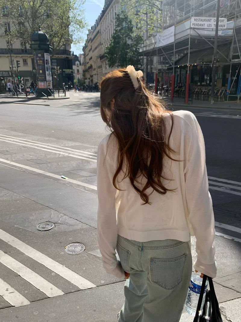 Wave lace blouse