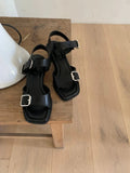 [sale] double buckle sandal (24.0)