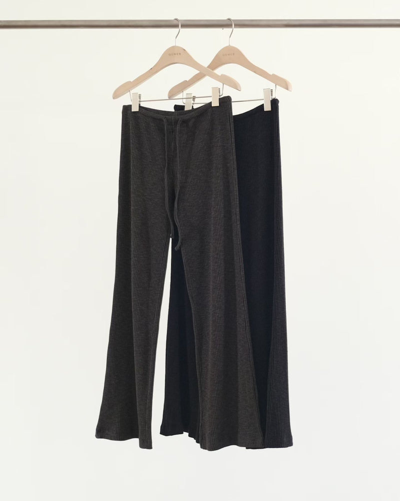 Wool row banding pants