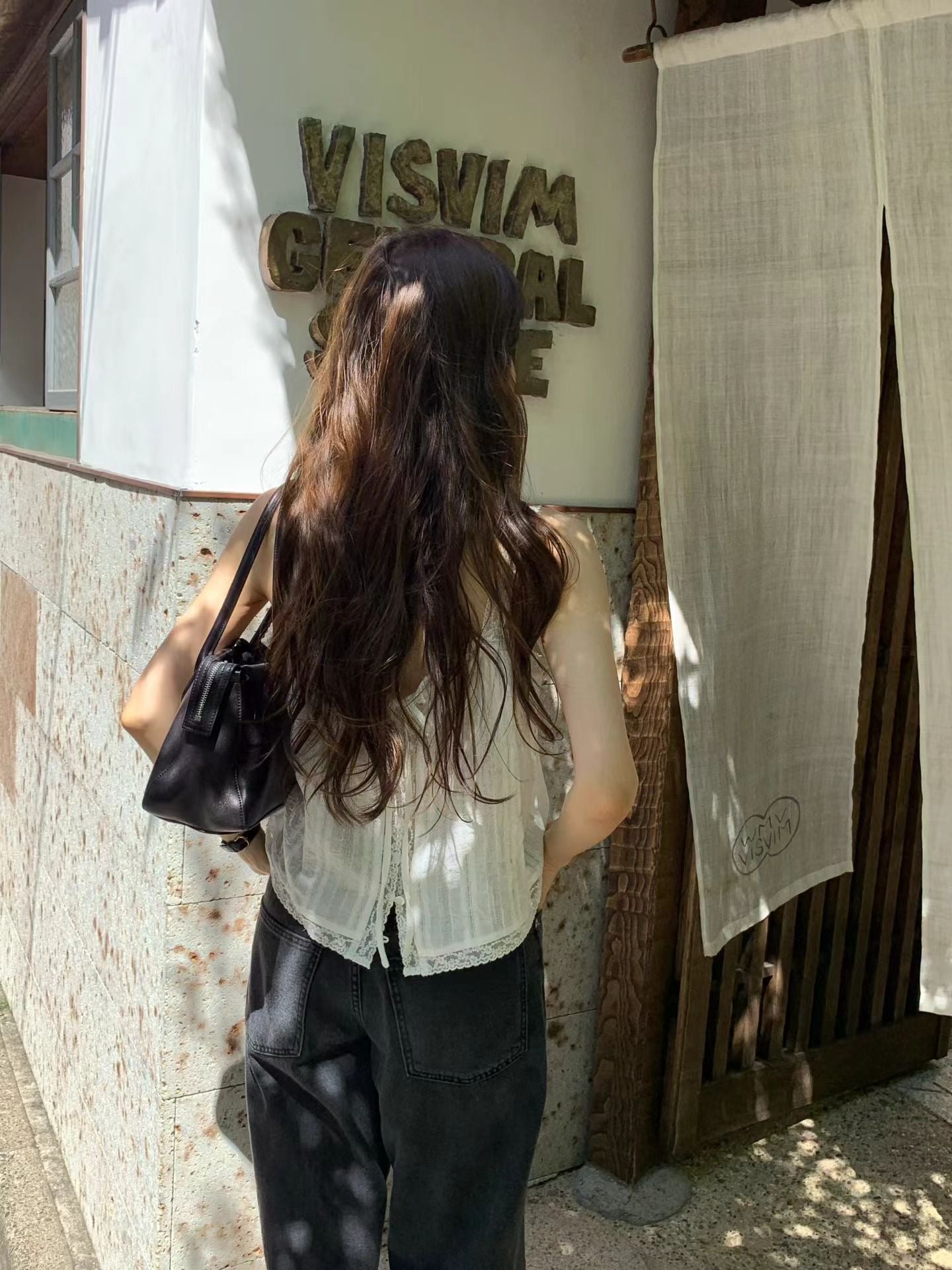 Open lace blouse
