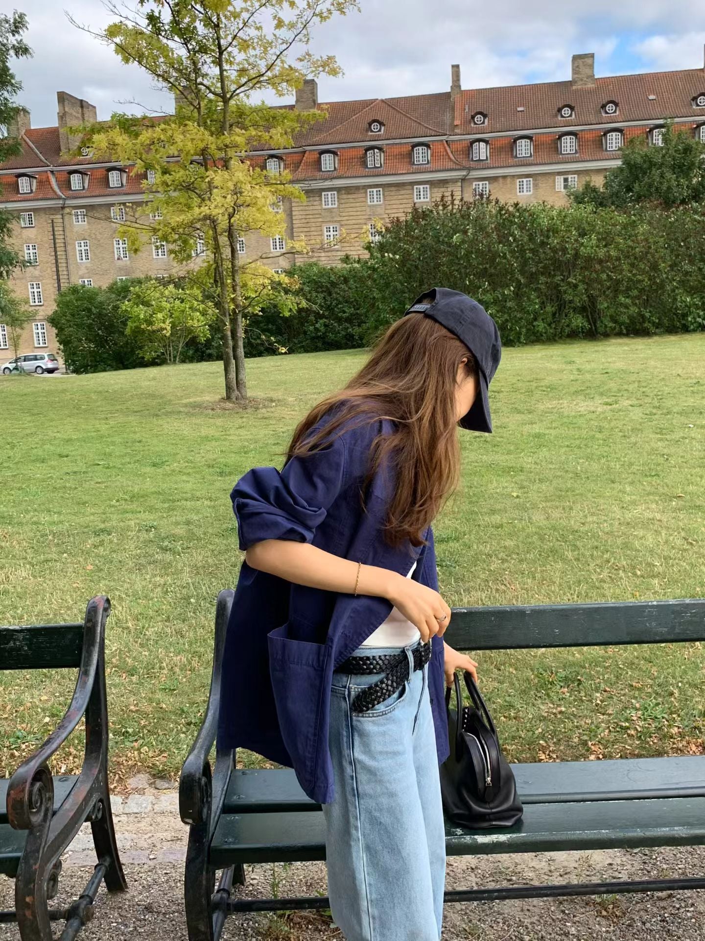 Autumn light denim pants