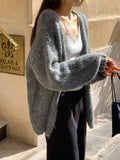 Grain mohair cardigan