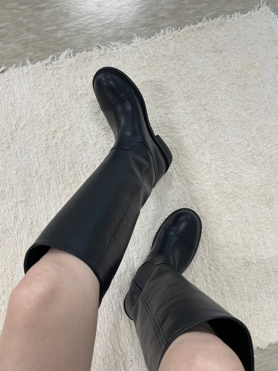 Bow round long boots
