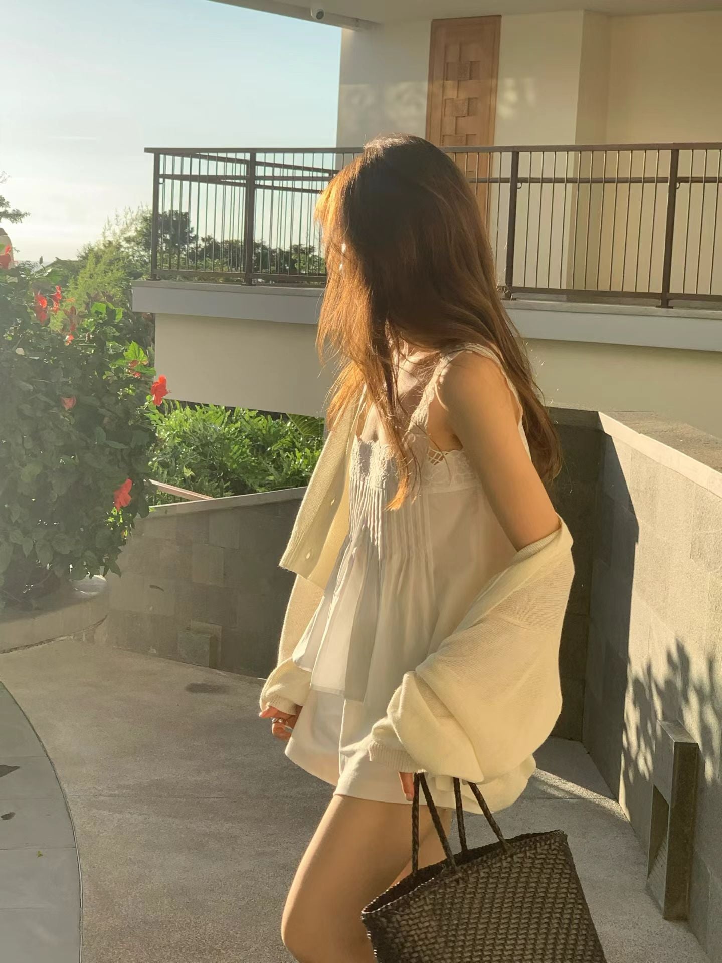 Paper sheer cardigan