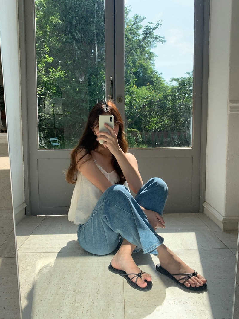[sale] Satin v sleeveless (cream)