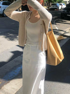 Golden crochet cardigan