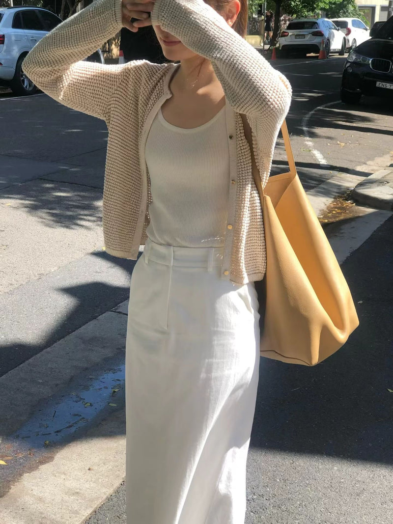 Golden crochet cardigan