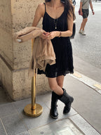Lon pleats onepiece