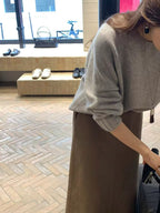 Cashmere basic pullover knit