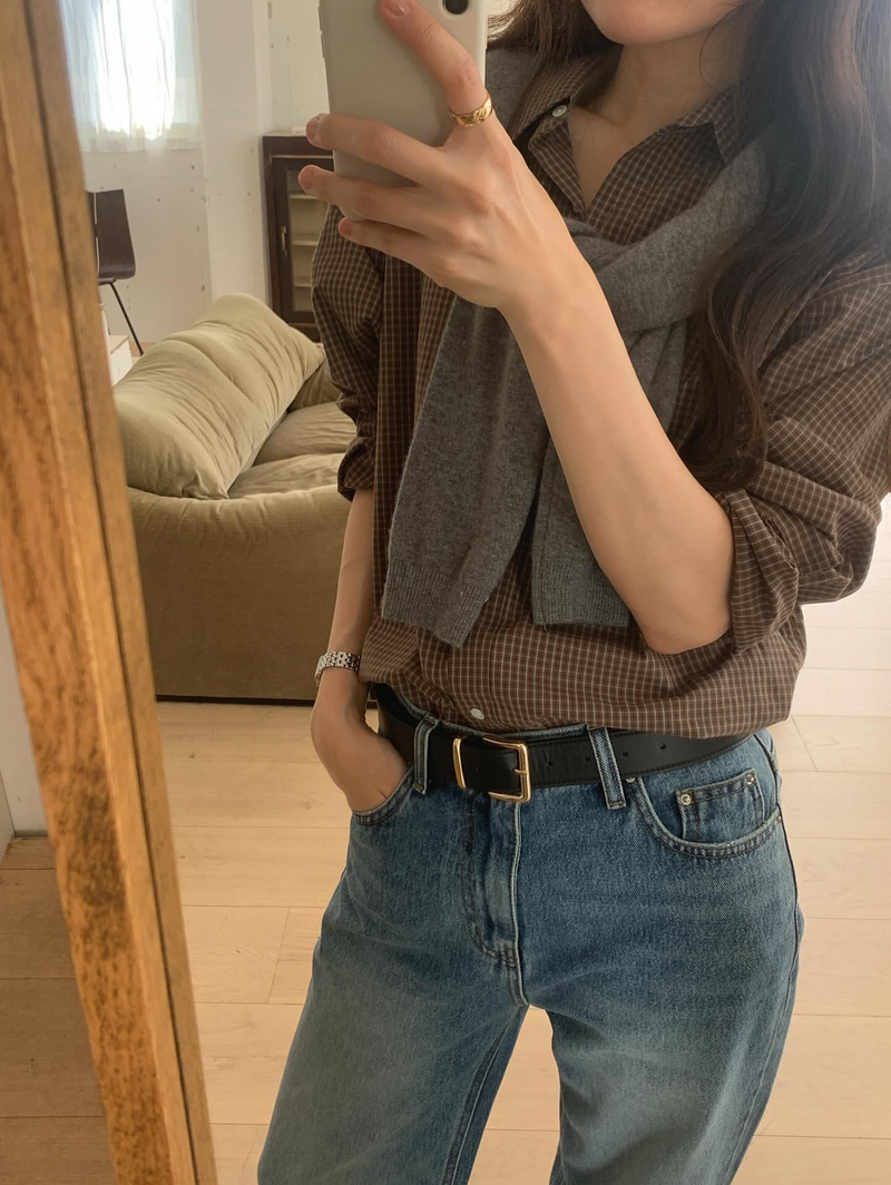 [sale] check shirt