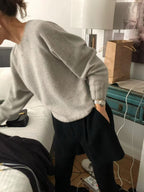 Cashmere basic pullover knit