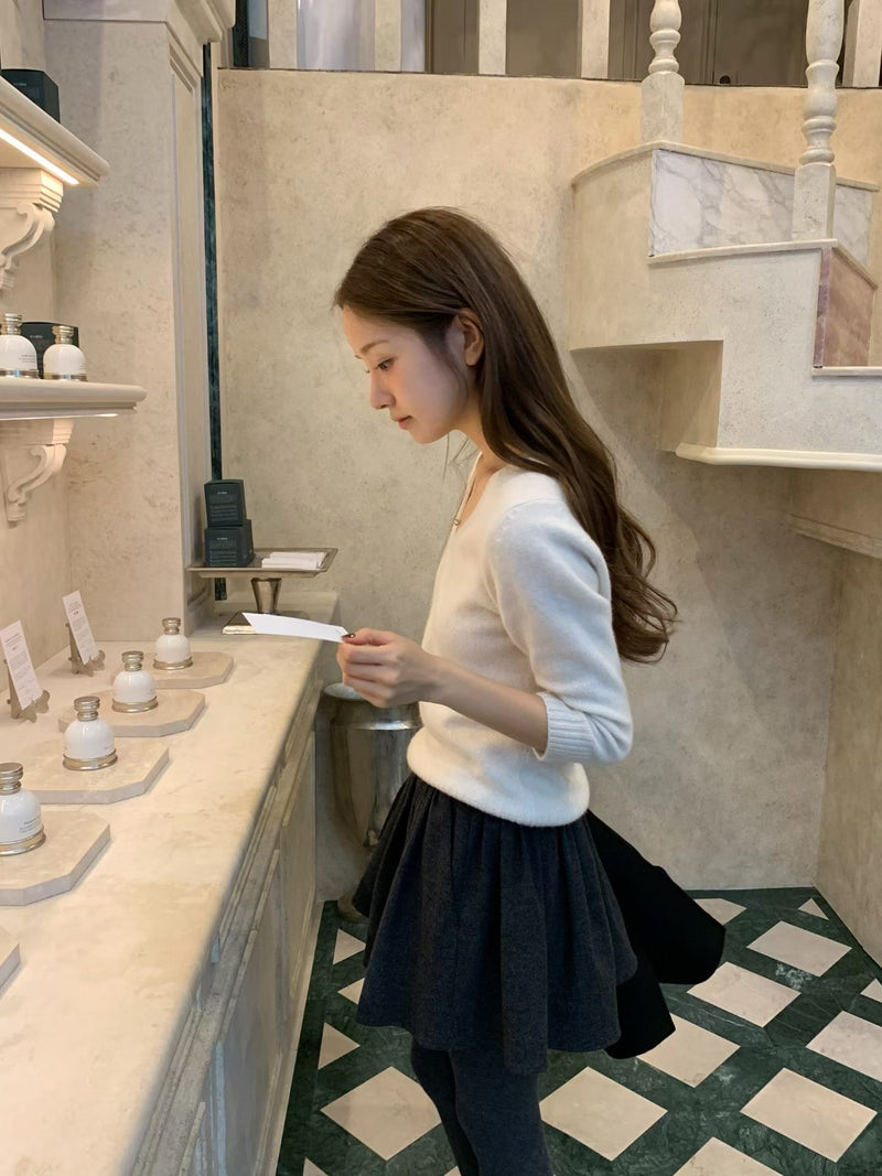 Maren wool mini skirt