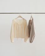 V shirring blouse